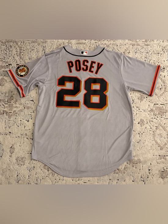Nike Other - Nike San Francisco Giants Gray Buster Posey #28 Baseball MLB Jersey Men's Size L